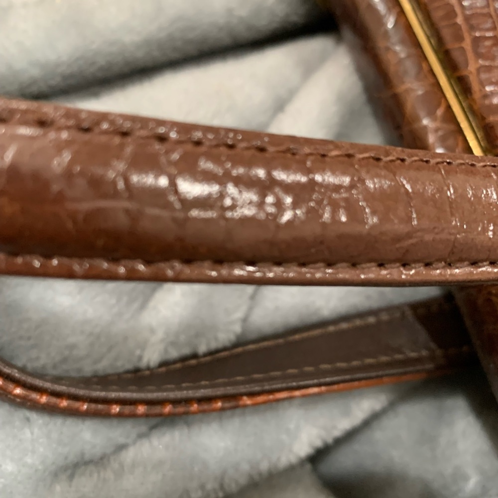 Vintage Lucille de Paris Brown Alligator Top Handle Bag - Picture 6 of 7